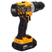 JCB 18V Cordless Brushless Combi Drill, 18V Combi Drill, 2Ah Li-ion Battery, Fast Charger - 21-18BLCD-2X-B